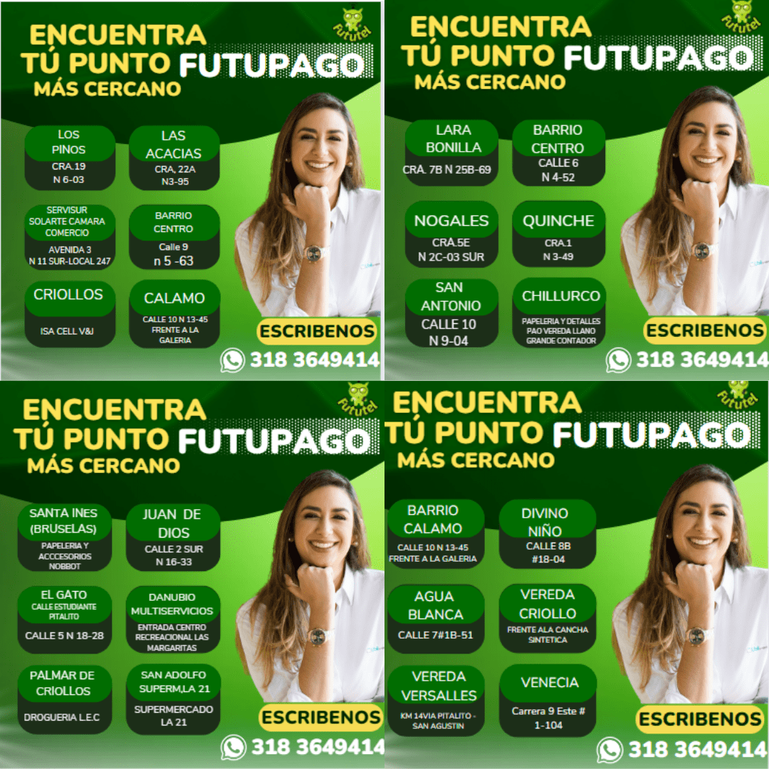 Realiza el pago de tu factura de FutuTel Internet en el punto FutuPago mas cercano